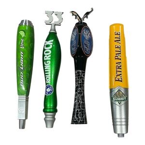 Collection of 4  Beer Taps.  Bud Light, Rilling Rock and Pale Ales